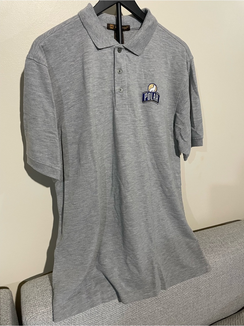 Polar Harriton Light Gray Polo Shirt